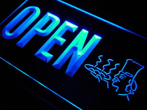 OPEN Restaurant Food Chef Beer Neon Light Sign